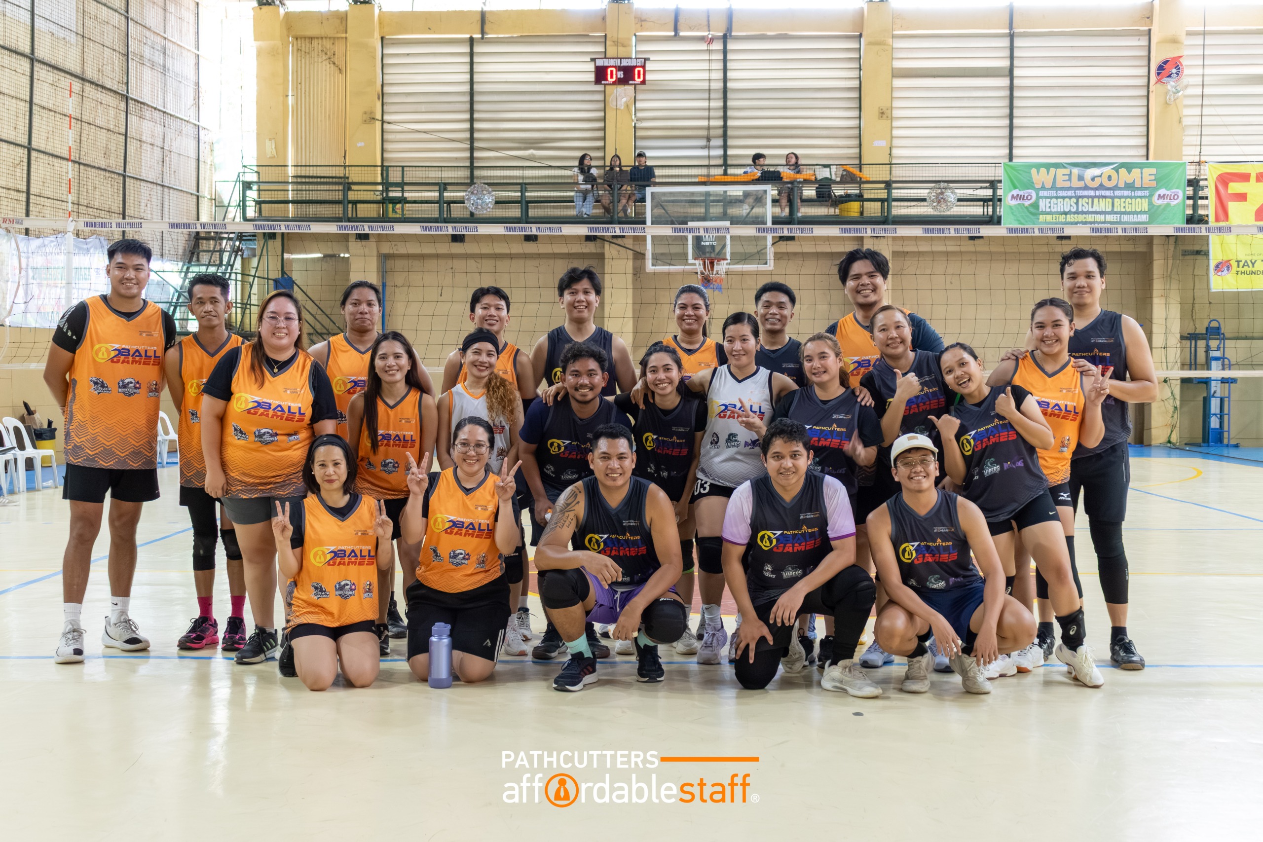 Team photo from the volleyball portion of the All-Star Games